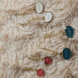 CONVERSATION BUBBLE Multicolor Charm Earrings Set of Three